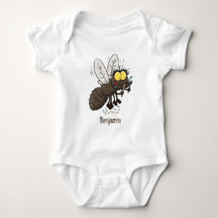 Funny horsefly insect cartoon romper