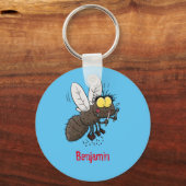 Funny horsefly insect cartoon sleutelhanger (Voorkant)