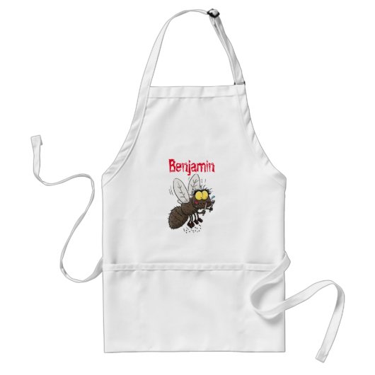 Funny horsefly insect cartoon standaard schort (Voorkant)