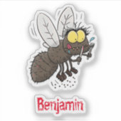 Funny horsefly insect cartoon sticker (Voorkant)