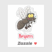 Funny horsefly insect cartoon sticker (Vel)