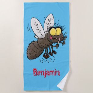 Funny horsefly insect cartoon strandlaken