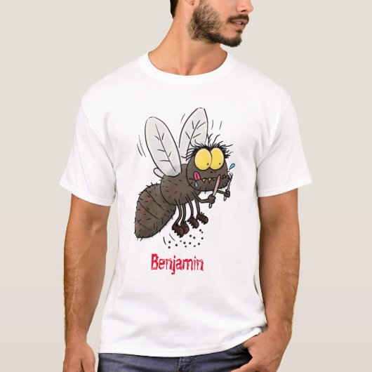 Funny horsefly insect cartoon t-shirt (Voorkant)