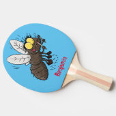 Funny horsefly insect cartoon tafeltennisbatje (Zijkant)