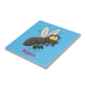Funny horsefly insect cartoon tegeltje (Zijkant)