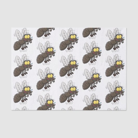 Funny horsefly insect cartoon tissuepapier (Voorkant)