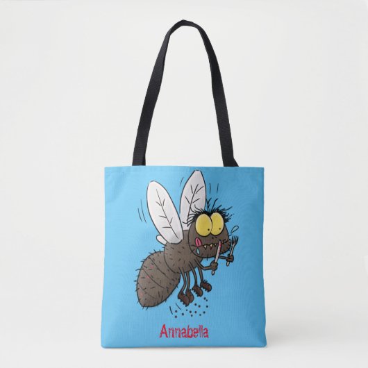 Funny horsefly insect cartoon tote bag (Voorkant)