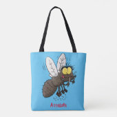 Funny horsefly insect cartoon tote bag (Achterkant)