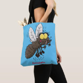 Funny horsefly insect cartoon tote bag (Dichtbij)