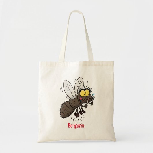 Funny horsefly insect cartoon tote bag (Voorkant)