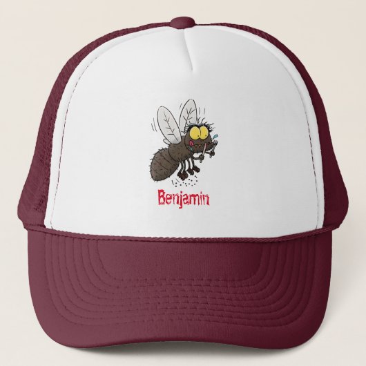 Funny horsefly insect cartoon trucker pet (Voorkant)