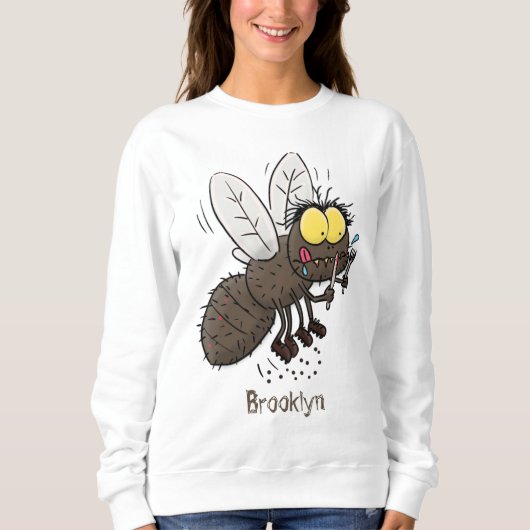 Funny horsefly insect cartoon trui (Voorkant)
