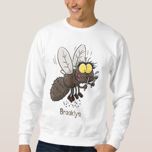 Funny horsefly insect cartoon trui (Voorkant)