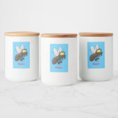 Funny horsefly insect cartoon voedselcontainer etiket (Flessen)
