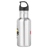 Funny horsefly insect cartoon waterfles  (Achterkant)