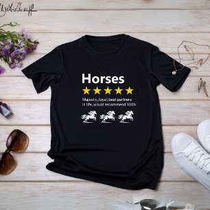 Funny Horses 5-sterren review T-shirt