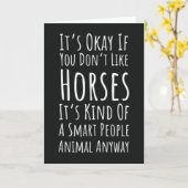 Funny Horses Cards Humor Humorous Lover Equine Kaart (Gele Bloem)