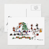 Funny Horses Decorting Pasture Cartoon Briefkaart (Voorkant / Achterkant)