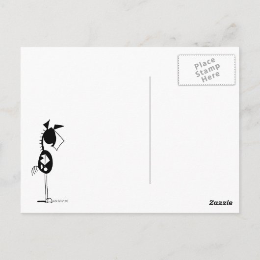 Funny Horses Decorting Pasture Cartoon Briefkaart (Achterkant)