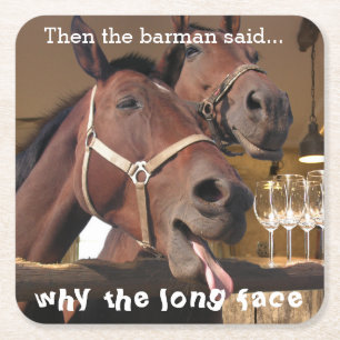 Funny Horses Kartonnen Onderzetters
