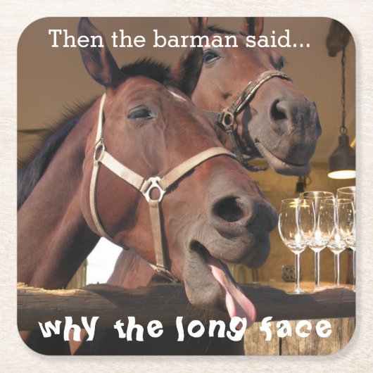 Funny Horses Kartonnen Onderzetters (Voorkant)