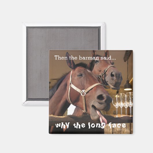 Funny Horses Magneet (Voorkant / Achterkant)