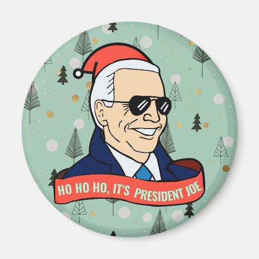Funny Ho's President Joe Biden Kerstmis Kitchen Magneet (Voorkant)