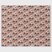 Funny Ho's President Joe Biden Kraft Kerstmis Cadeaupapier (Vlak)