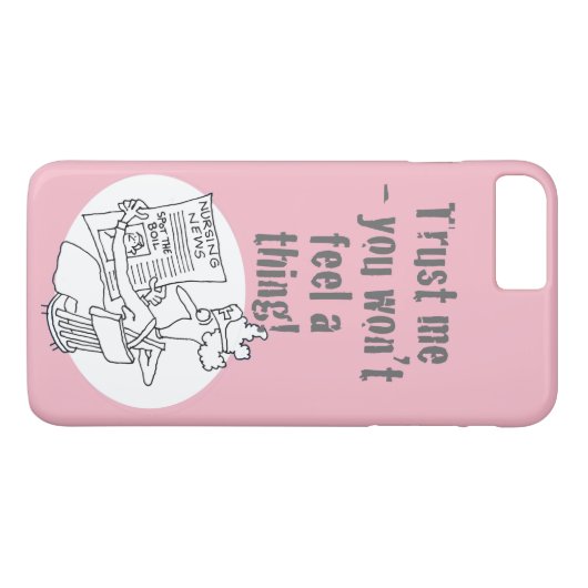 Funny Hospital Nurse Reading Newspapers Competitio Case-Mate iPhone Case (Achterkant (Horizontaal))