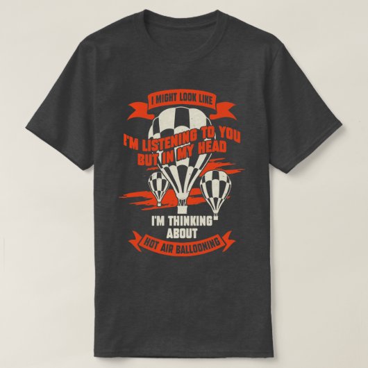 Funny Hot Air ballonballonballonballonvaarding bal T-shirt (Design voorkant)
