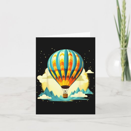Funny Hot Air Balloon For New Adventures Lovers  Kaart (Voorkant)