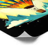 Funny Hot Air Balloon For New Adventures Lovers  Poster (Hoek)