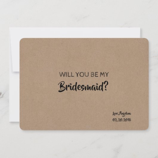 Funny Hot Bridesmaid / Maid of Honor proposal Kaart (Achterkant)