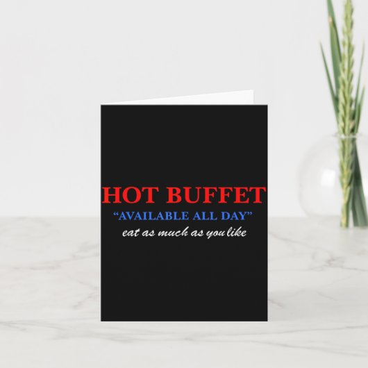 Funny Hot Buffet Available All Day Eat As Much As  Kaart (Voorkant)