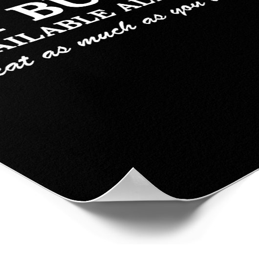 Funny Hot Buffet Available All Day Eat As Much As  Poster (Hoek)