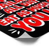 Funny Hot Buffet Available All Day Eat As Much As  Poster (Hoek)