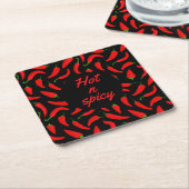 Funny Hot Chili Pepper patterned Kartonnen Onderzetters (Schuin)
