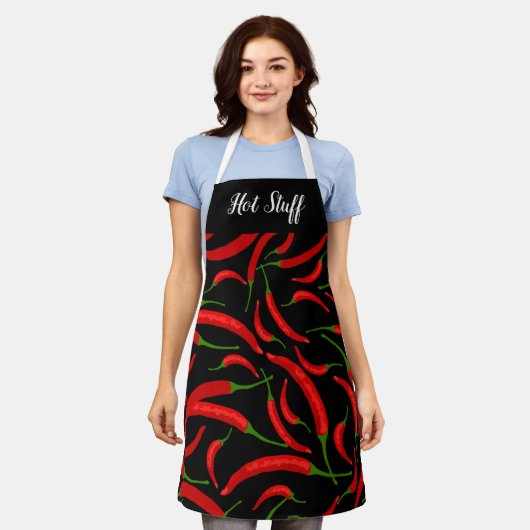 Funny Hot Chili Peppers Kitchen Aprons Schort (Gedragen)