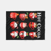 Funny Hot Cocoa Santa Elf C Merry Christmas Pajama Fleece Deken (Voorkant (Horizontaal))