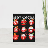 Funny Hot Cocoa Santa Elf C Merry Christmas Pajama Kaart (Voorkant)
