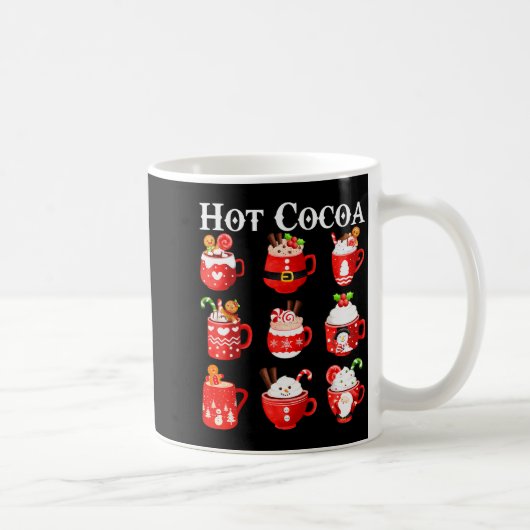 Funny Hot Cocoa Santa Elf C Merry Christmas Pajama Koffiemok (Rechts)