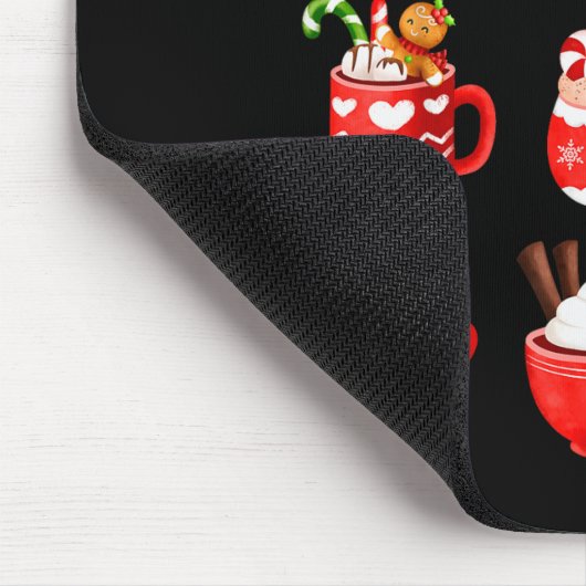 Funny Hot Cocoa Santa Elf C Merry Christmas Pajama Muismat (Hoek)