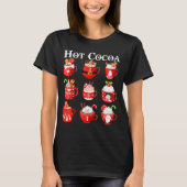 Funny Hot Cocoa Santa Elf C Merry Christmas Pajama T-shirt (Voorkant)