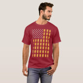 Funny Hot Dog American Flag Frankfurter Mannen T-shirt (Voorkant volledig)