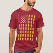 Funny Hot Dog American Flag Frankfurter Mannen T-shirt (Voorkant)