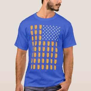 Funny Hot Dog Amerikaanse vlag Frankfurter Mannen T-shirt