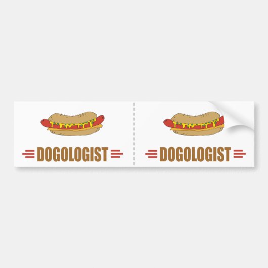Funny Hot Dog Bumpersticker (Voorkant)