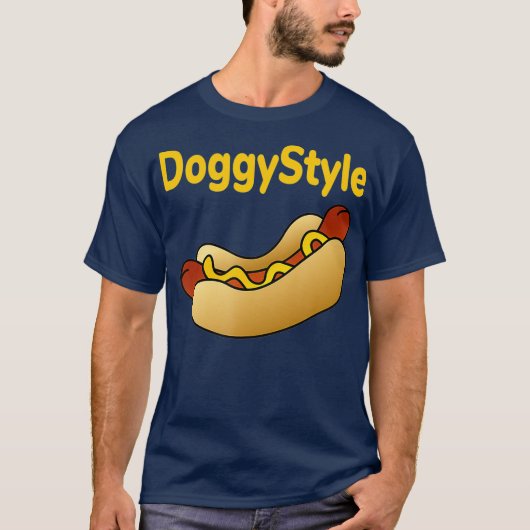 Funny Hot Dog Doggystyle Comical T-shirt (Voorkant)