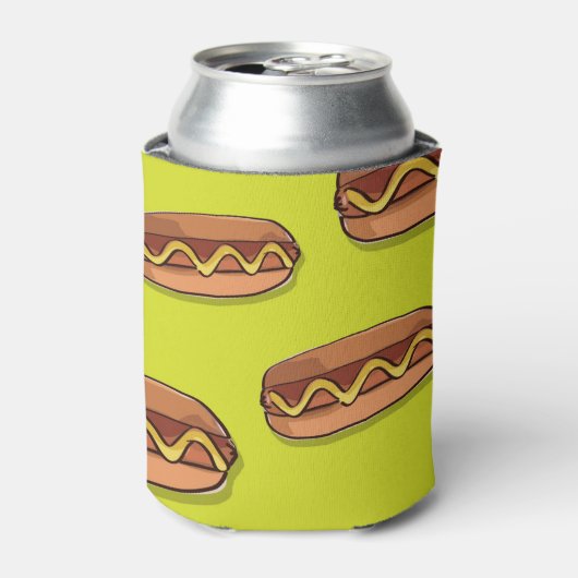 Funny Hot Dog Food Design Blikjeskoeler (Blikje Voorkant)