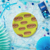 Funny Hot Dog Food Design Papieren Bordje (Feest)